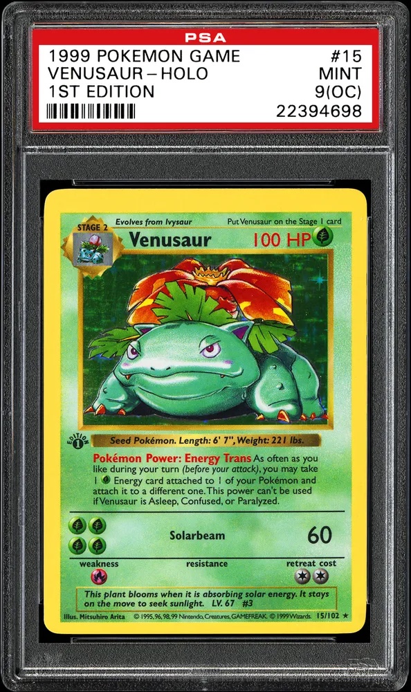 1999 Pokemon Game Venusaur Holo 1st Edition