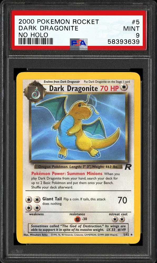 2000 Pokemon Rocket Dark Dragonite No Holo