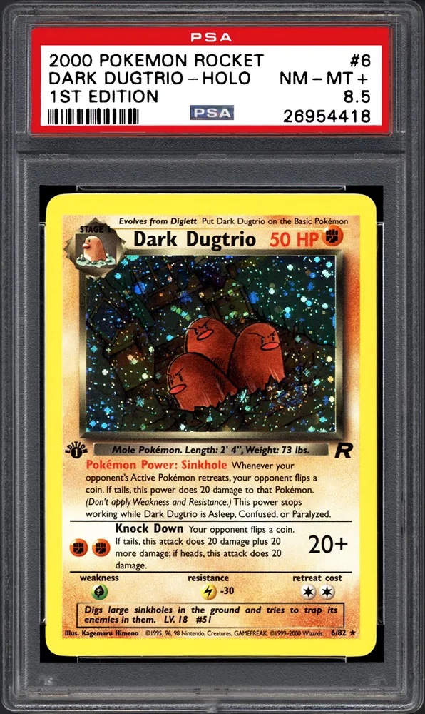 2000 Pokemon Rocket Dark Dugtrio Holo 1st Edition