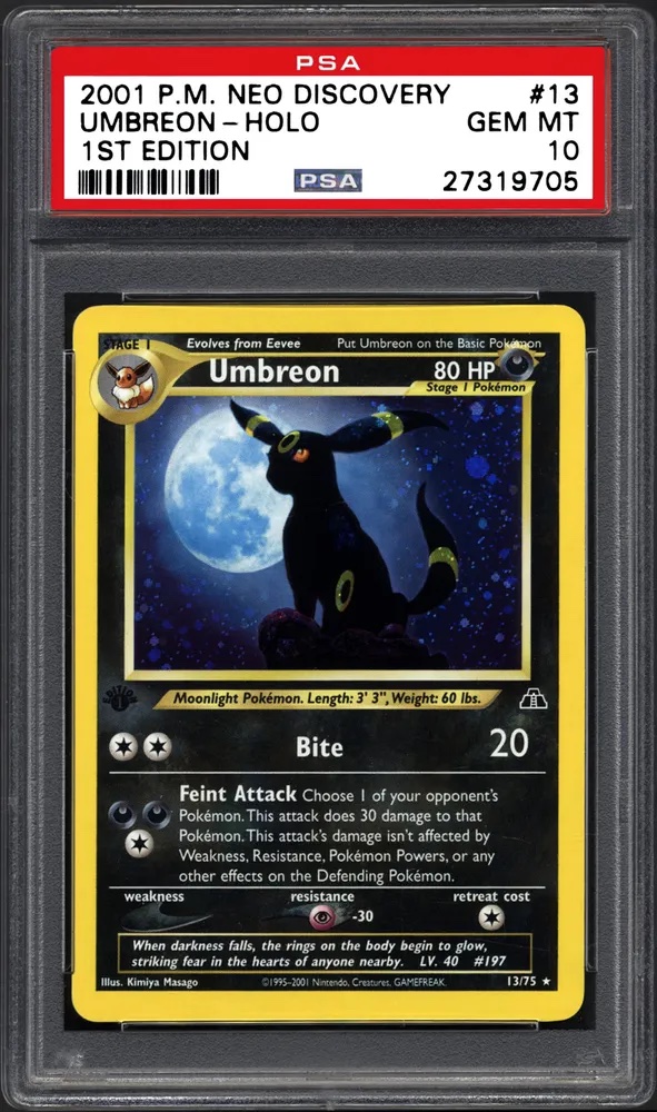 2001 PM Neo Discovery Umbreon Holo 1st Edition