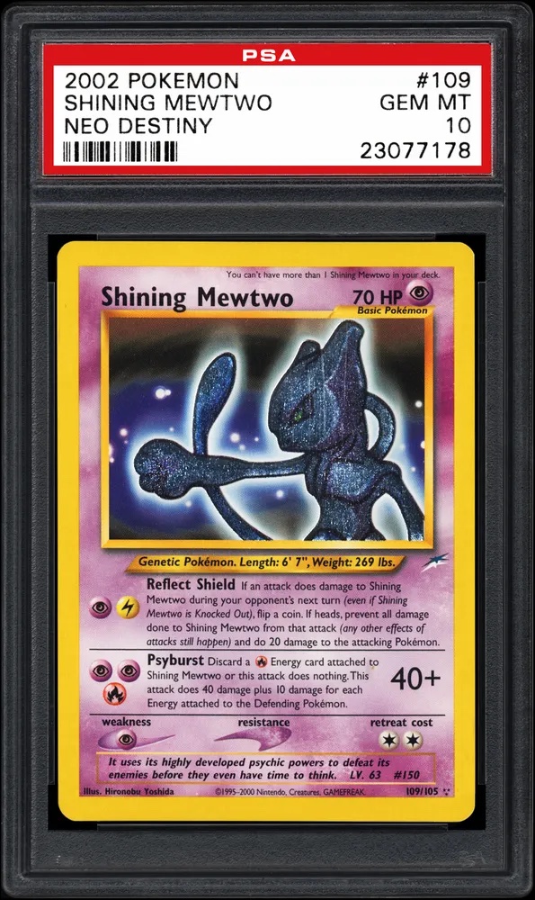 2002 Pokemon Shining Mewtwo Neo Destiny