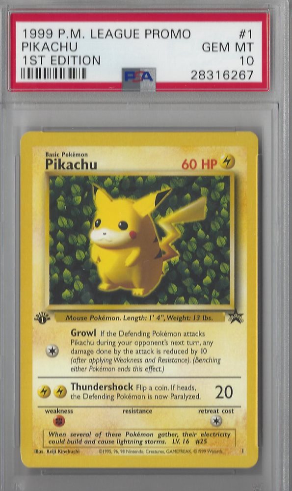 1999 PM League Promo Pikachu 1st Edition