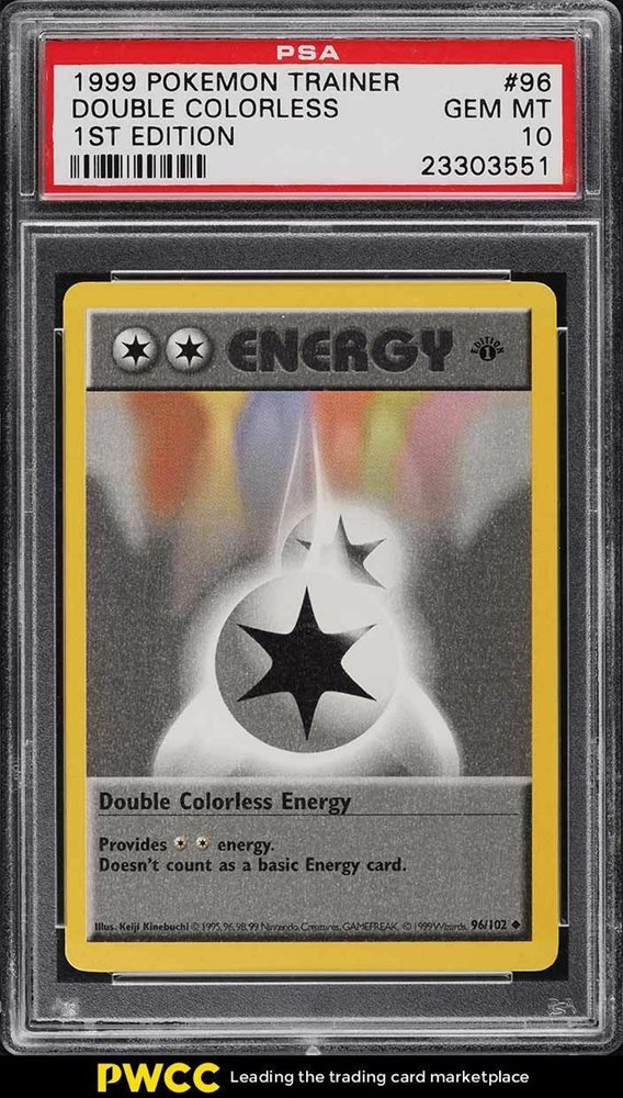 1999 Pokemon Game Dbl Colorless Energy 1st Edition