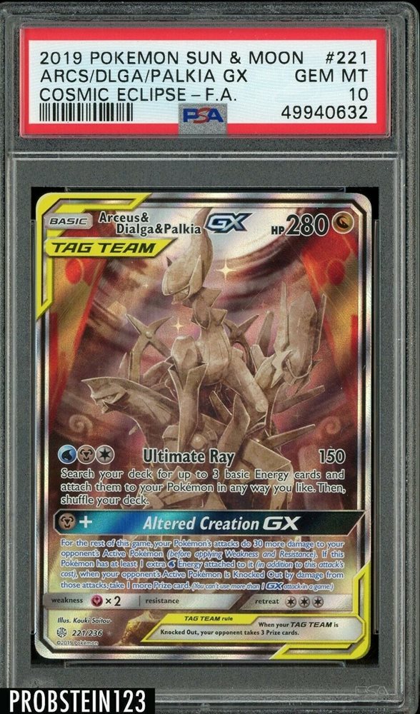 Arceus & Dialga & Palkia-GX (Cosmic Eclipse 221/236) – TCG Collector